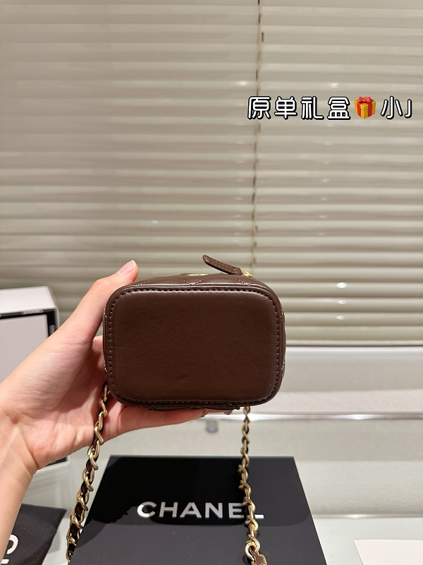 ACP01 Leather Bags 10CM Makeup tote Bag with Box