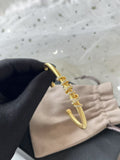 DY    DVB2   Exquisite twisted wire 5m diamond inlaid bracelet 5a zircon couple cable jewelry