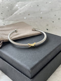 DY DB79  Popular 4M single twisted wire X opening color separated bracelet jewelry