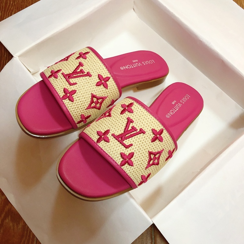 MJLS13 synthetic Leather slippers Women shoes 35-42 With box