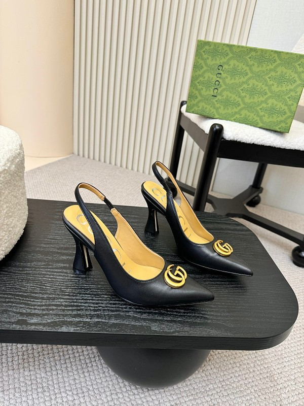 SHGS9 Leather 8.5CM Heel Women 35-42 shoes With box