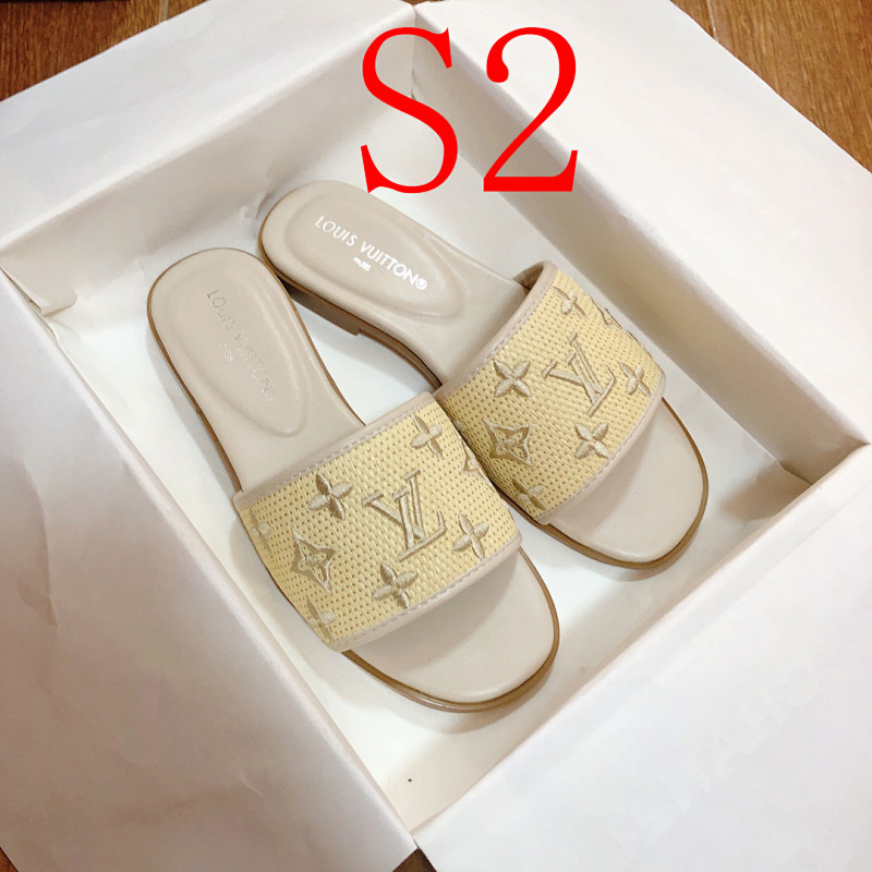 MJLS13 synthetic Leather slippers Women shoes 35-42 With box