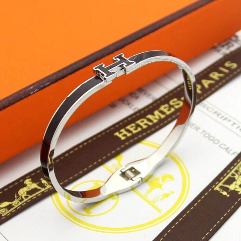 HB49 high quality 316L steel bracelet for women 18K gold plated jewelry H bangle