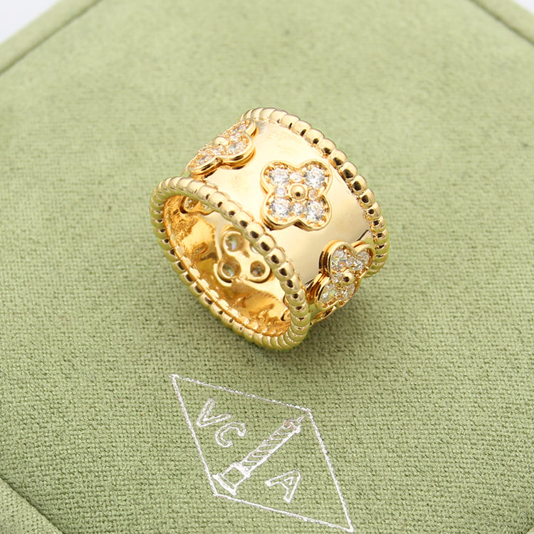 VAR14  VAC classic kaleidoscope 18K gold plating  rings jewelry