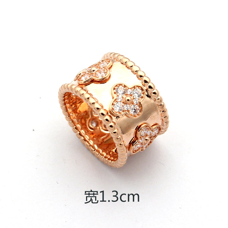 VAR14  VAC classic kaleidoscope 18K gold plating  rings jewelry