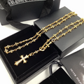 CHSN5 Classic men's and women's diamond studded cross necklace jewelry