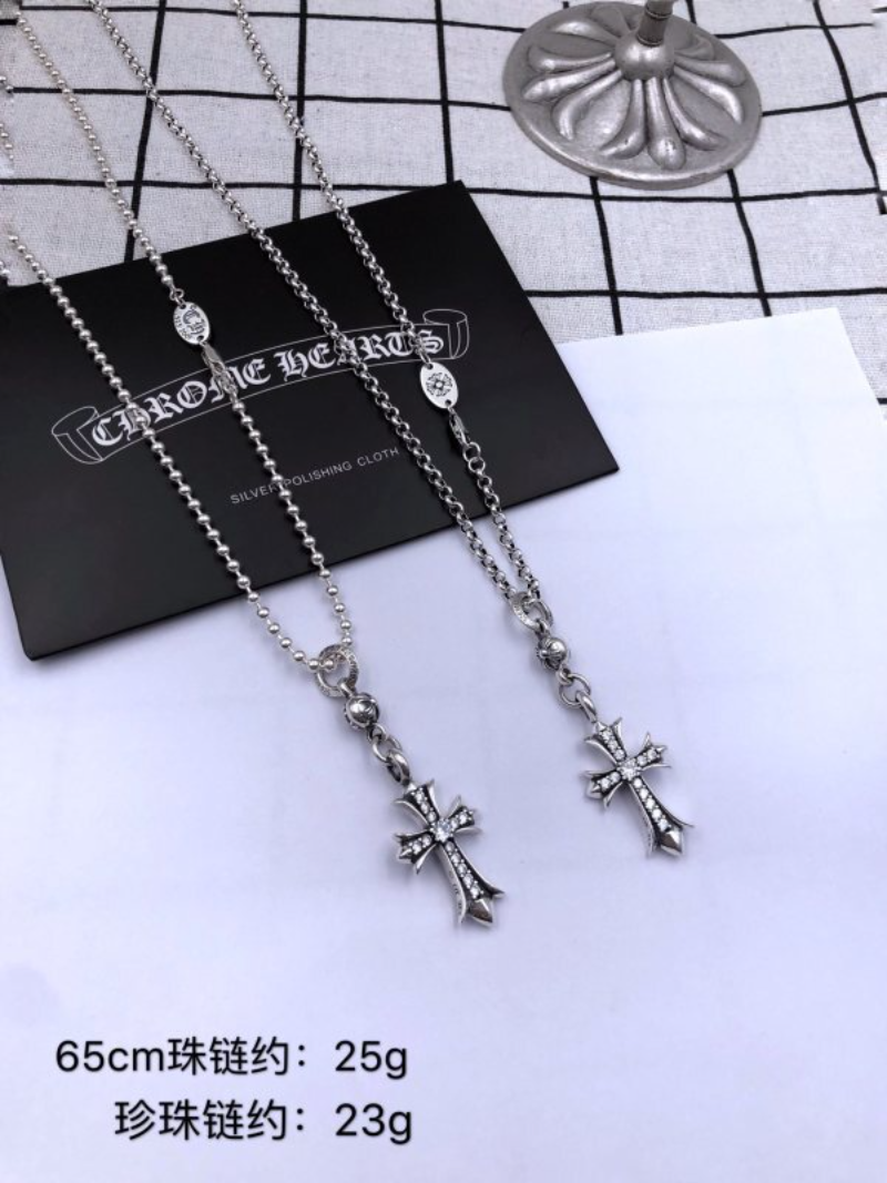 CHSN1  Classic men's and women's diamond studded cross necklace jewelry