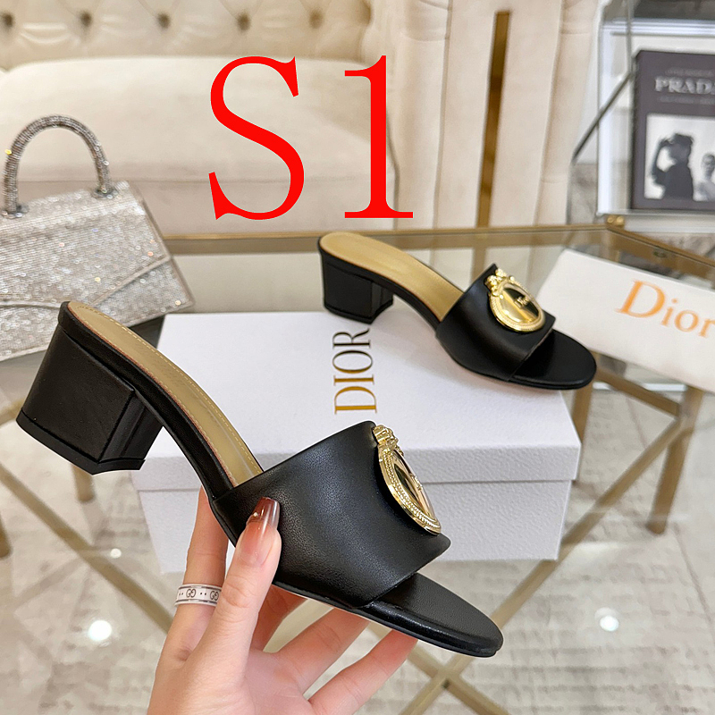 SHDS6 Women 5.5CM Heel slipper Shoes 35-42 with box