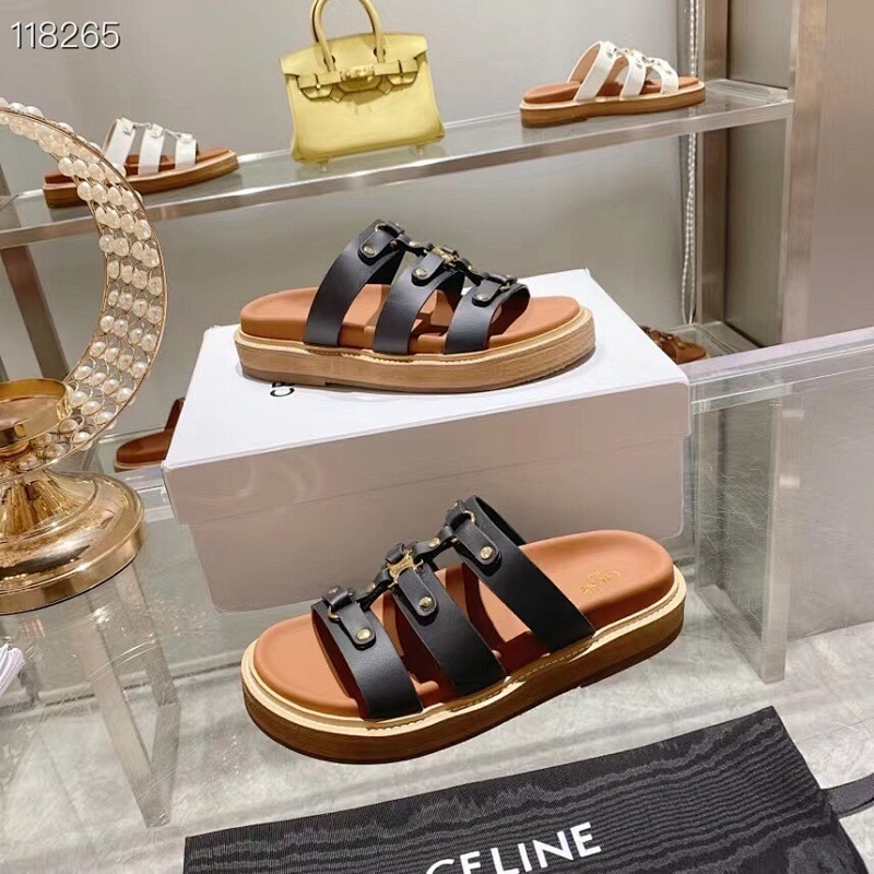 MCS32 Synthetic Leather slippers 35-42 Shoes With box