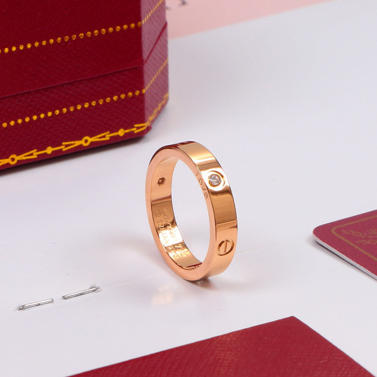 CAR7 Classic LOVE ring 4mm for lovers ring  Jewelry size 5-11