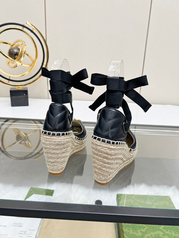 OGS38 Leather Women Heel shoes 35-42 With box