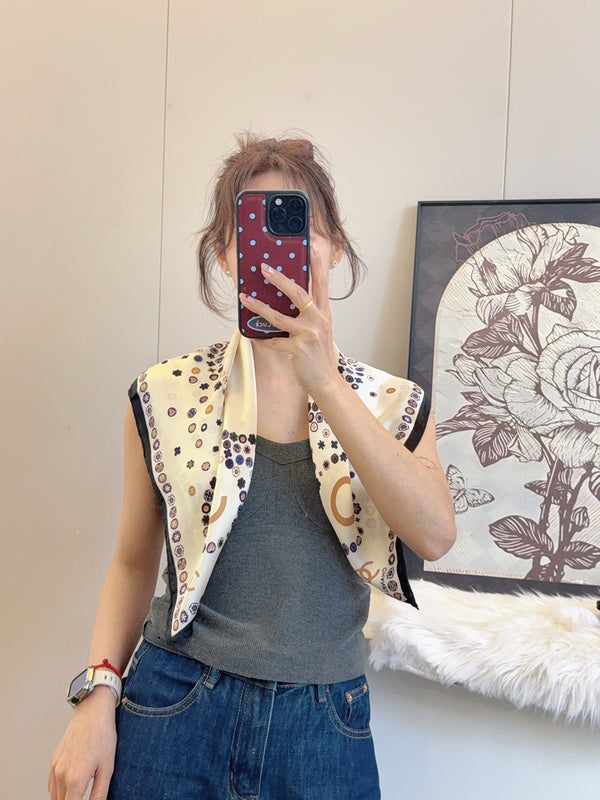 XCC35 Silk satin 70-70CM scarf