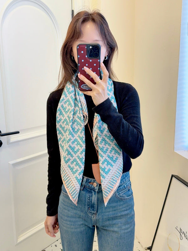 XFC16 Silk satin 90-90CM scarf