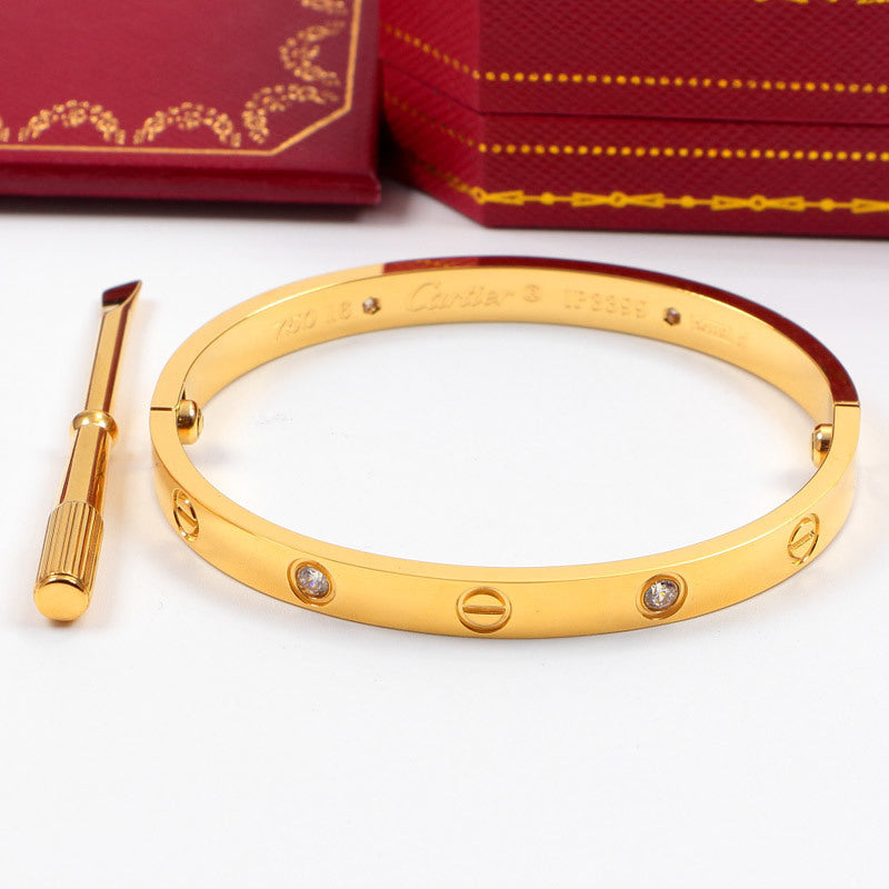 CAB15 brand bangle LOVE bracelet screw bracelet with screwdriver The most classic bangle 316L steel 18K gold plated  Jewelry 15-22cm