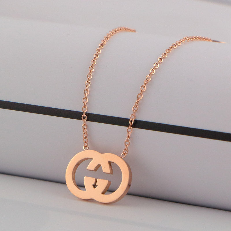 GCN7 Necklace 316L steel plating gold wonderful gift silver/Gold/rose necklaces Jewelry