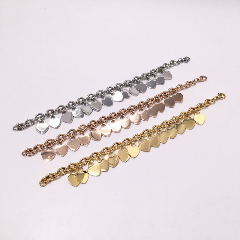 L155   Bracelet 316L steel plating gold Bangle Jewelry