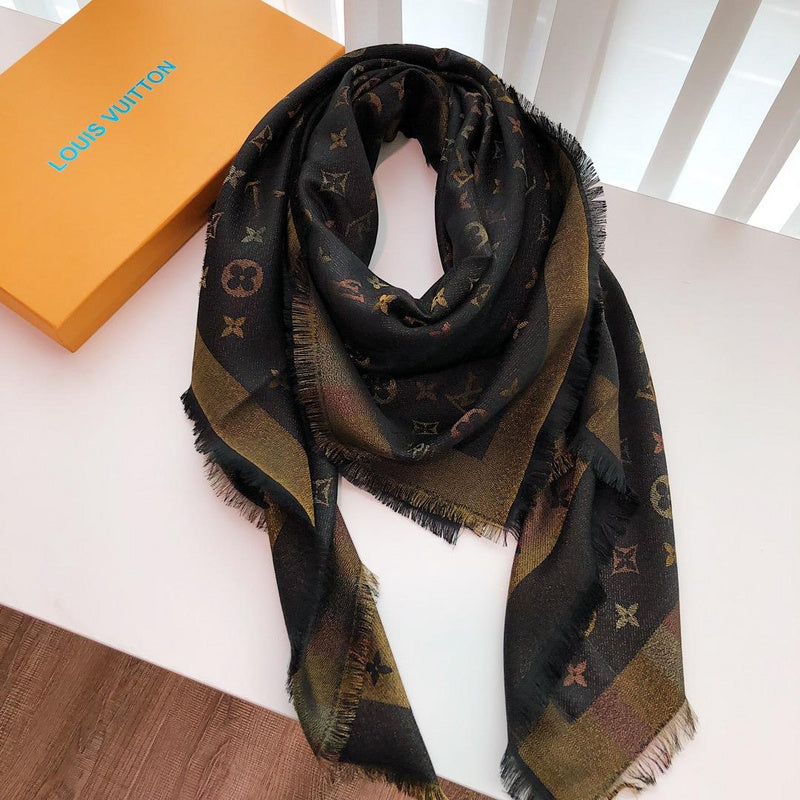 LSC3 Silk cotton 140-140CM scarf Can choose With box