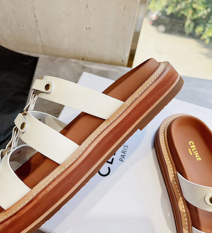 MBCS13 Leather Slippers Size 35-42 Shoes with Box