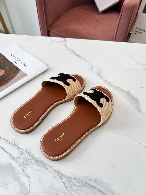 MBCS3 Leather Slippers Size 35-41Shoes with Box