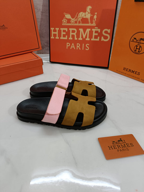 MJHS0 Leather slippers Man and Women shoes 35-44 With box