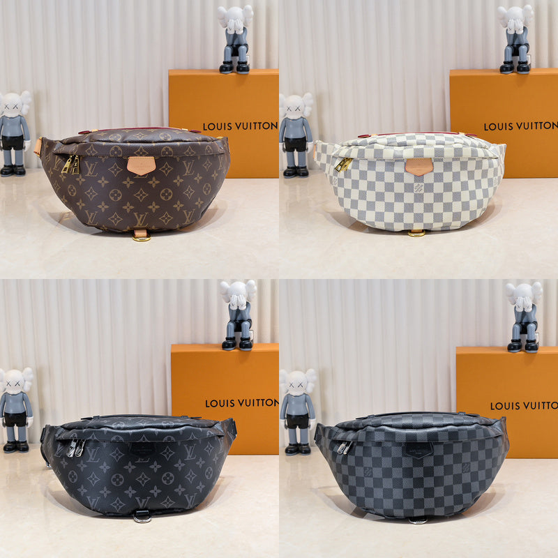 LLP55 Leather Bag 37x14x13CM Shoulder  for women and men  Bags