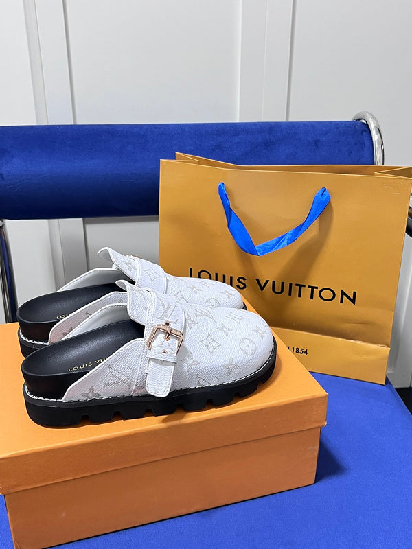 MJLS5 Leather slippers Women shoes 35-42 With box