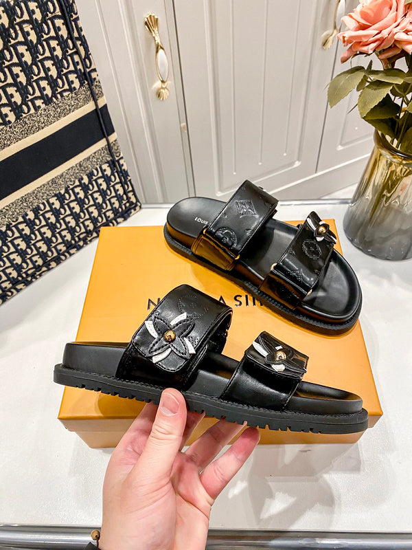 MLS11 Slippers Women Leather shoes 35-40 With box