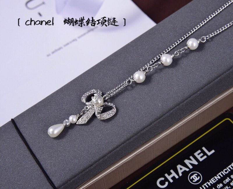CHN80   Women's bow necklace, elegant and generous  Jewelry