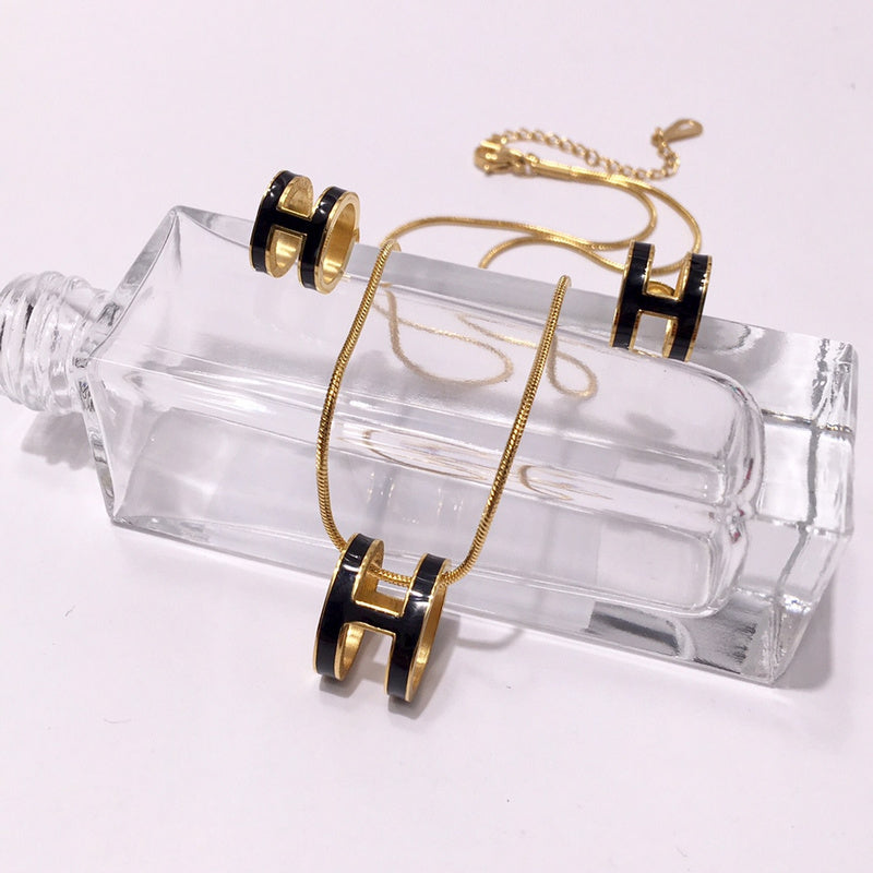 HN2 Necklace 316L steel plating gold Jewelry for women