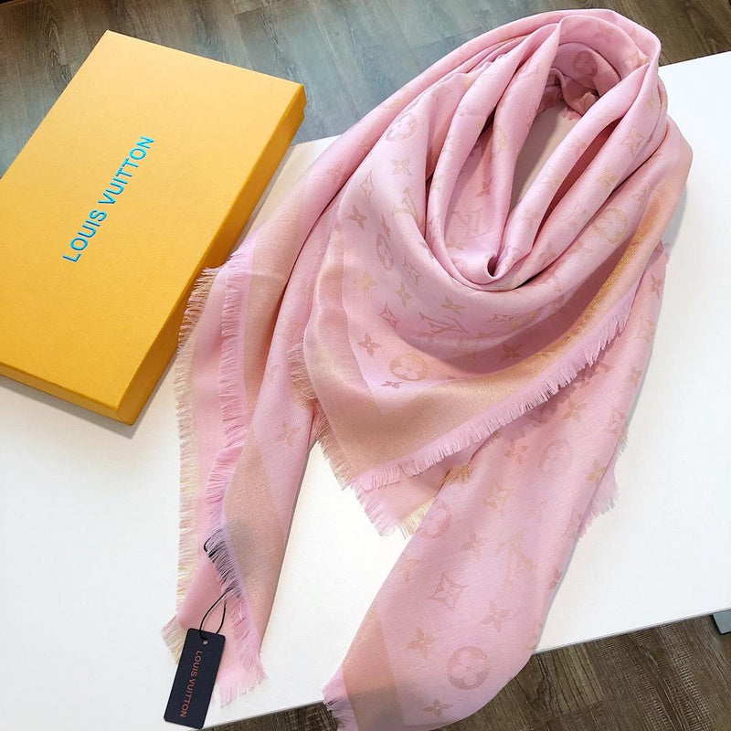 LSC3 Silk cotton 140-140CM scarf Can choose With box