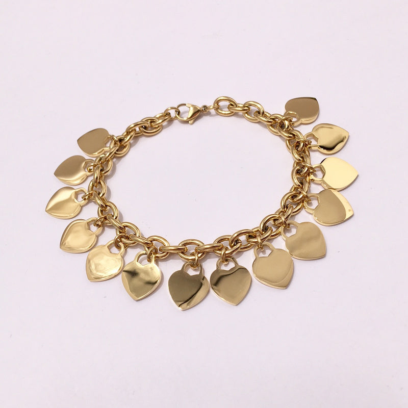 L155   Bracelet 316L steel plating gold Bangle Jewelry