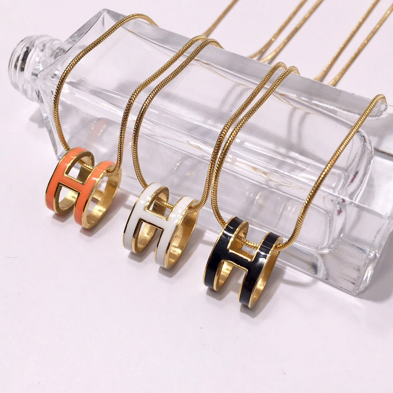 HN2 Necklace 316L steel plating gold Jewelry for women