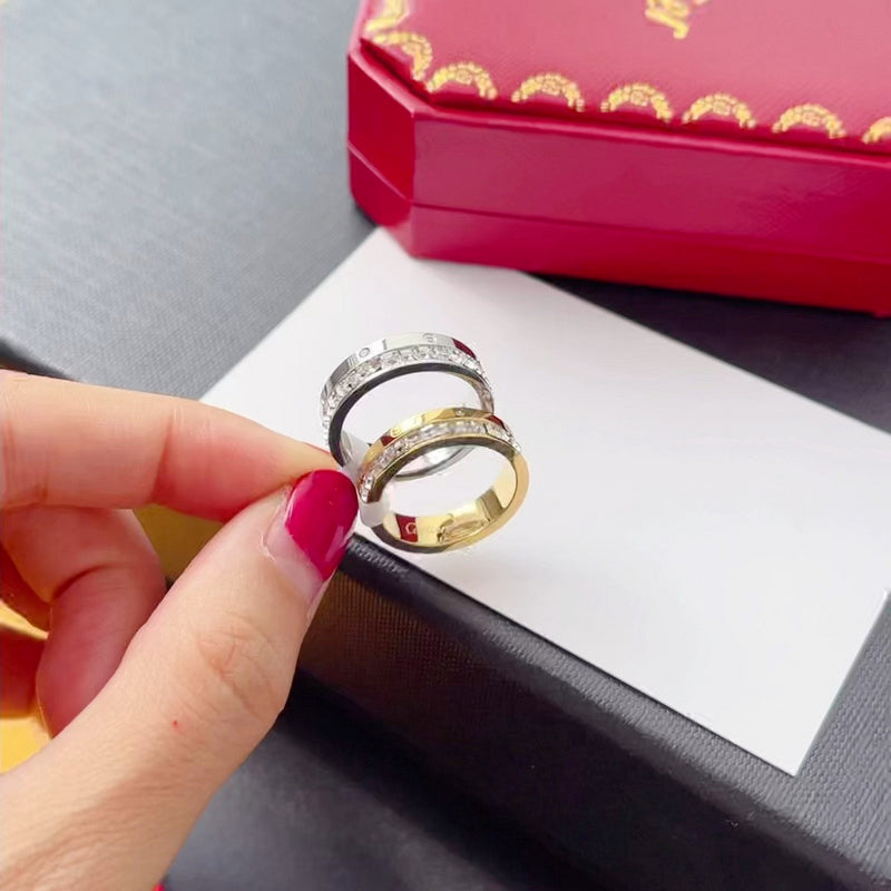 J120   Men's and women's titanium steel ring jewelry