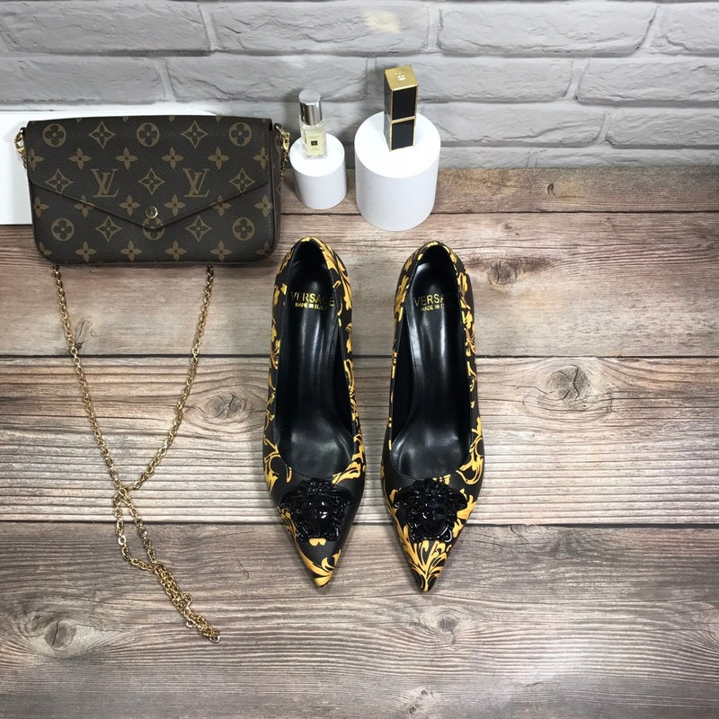 MVS7 Leather shoes women 7.0CM heel with all packaging