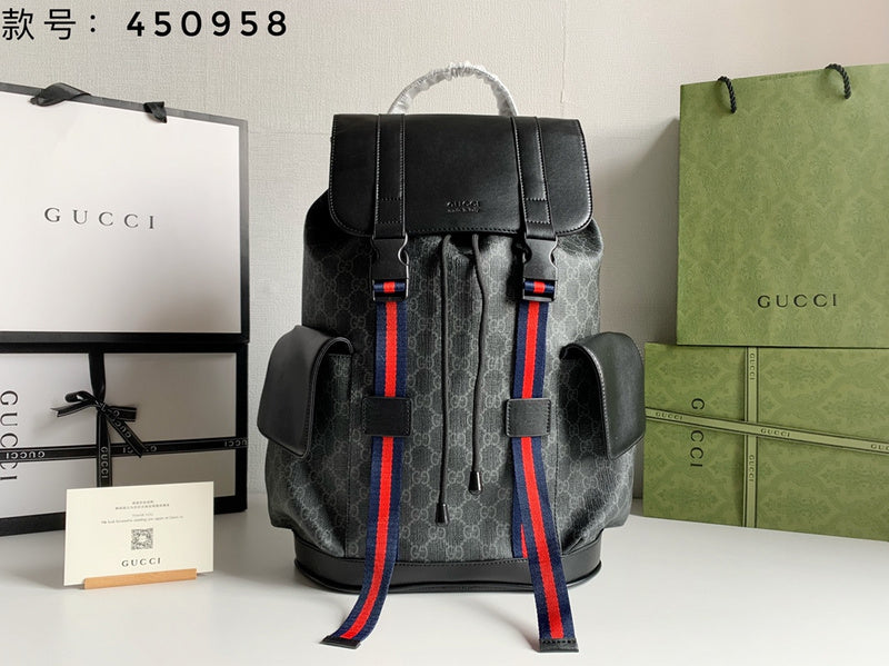 LGP51 Men GG SUPREME backpack large capacity ipad bag 34x42x16cm