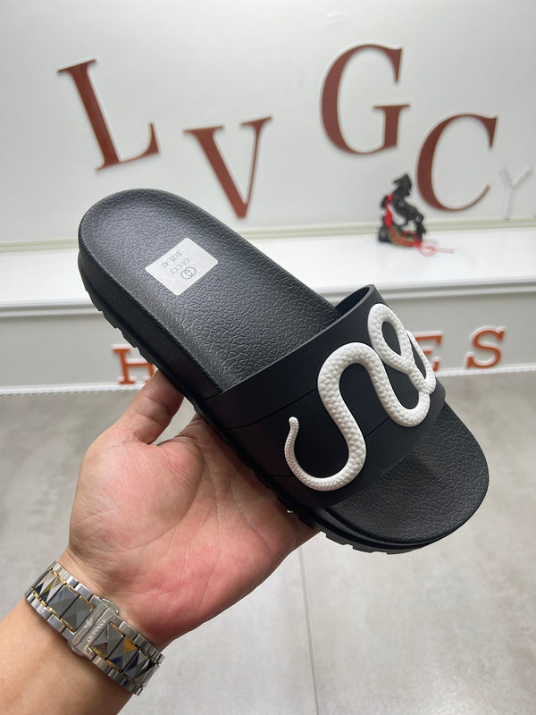 YGS05 Women and Man Leather Slippers 35-45 Shoes with Box