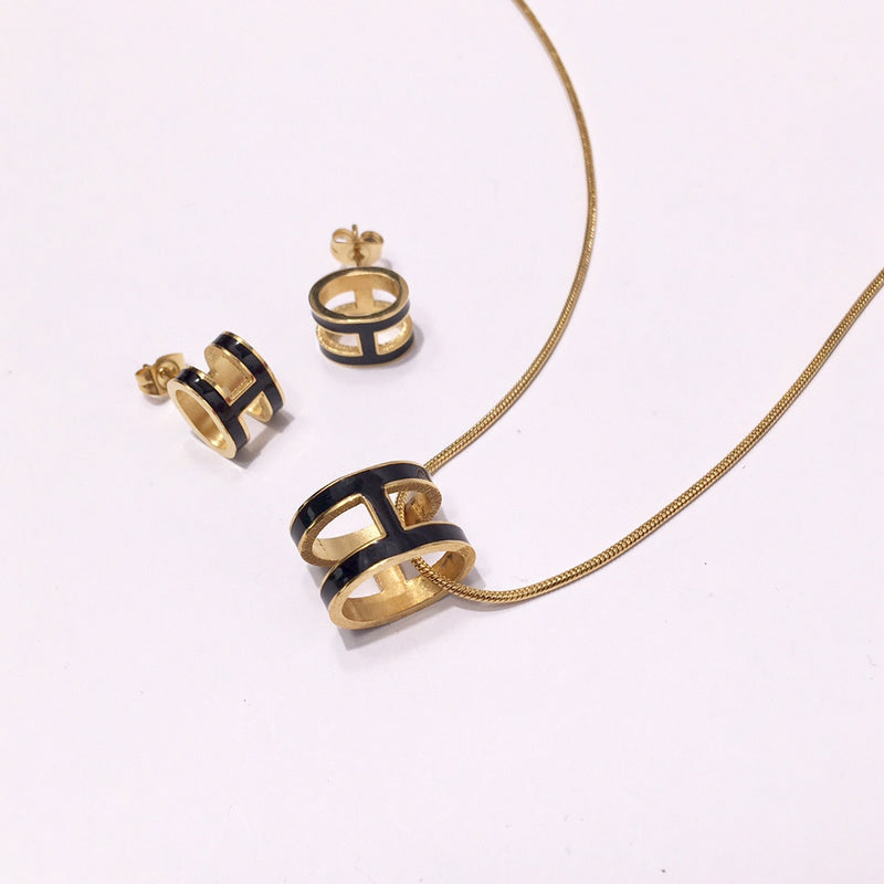 HN2 Necklace 316L steel plating gold Jewelry for women