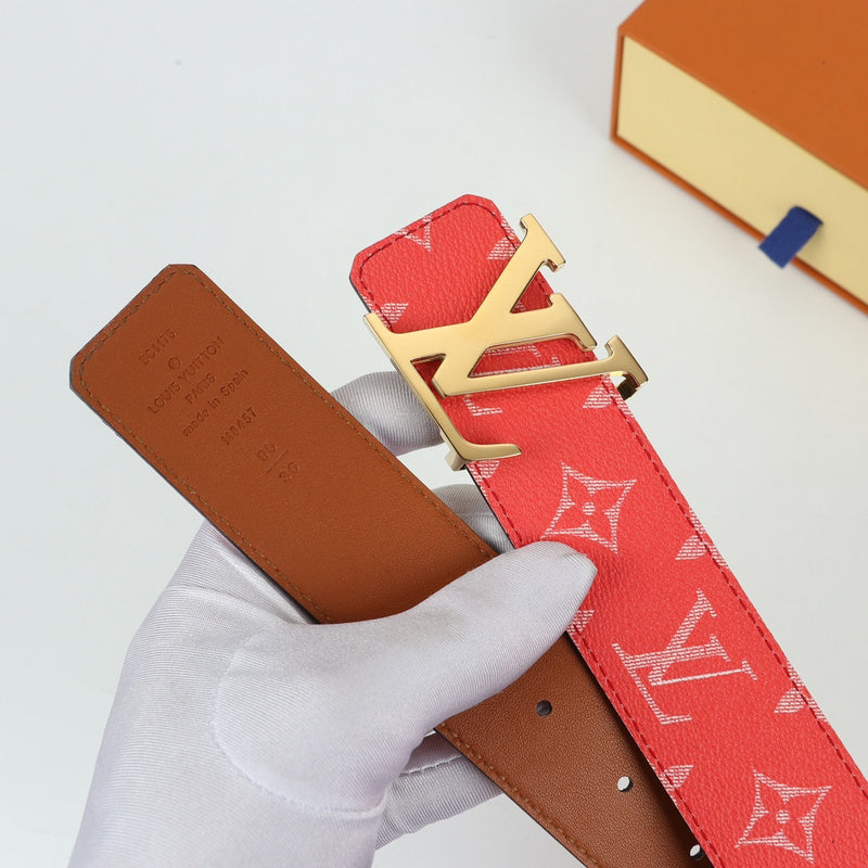 LBL7 Real leather 4.0CM 95-125CM Belt with all packing
