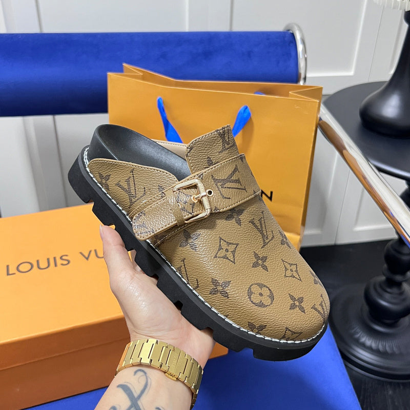 MJLS5 Leather slippers Women shoes 35-42 With box