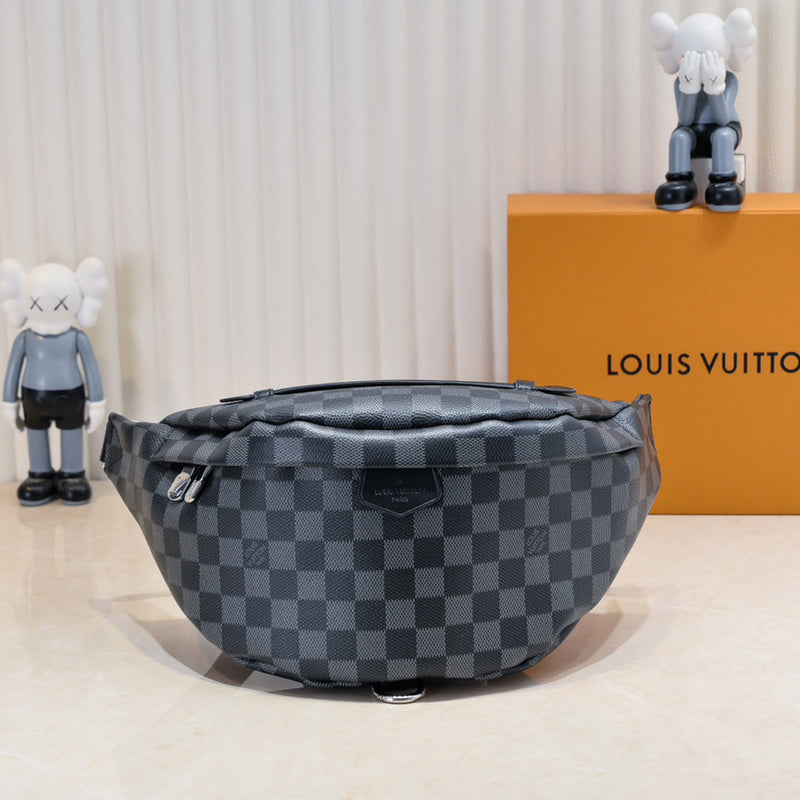 LLP55 Leather Bag 37x14x13CM Shoulder  for women and men  Bags