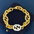 GB79 New Bracelet Brass Material Gold Plated Jewelry 17cm