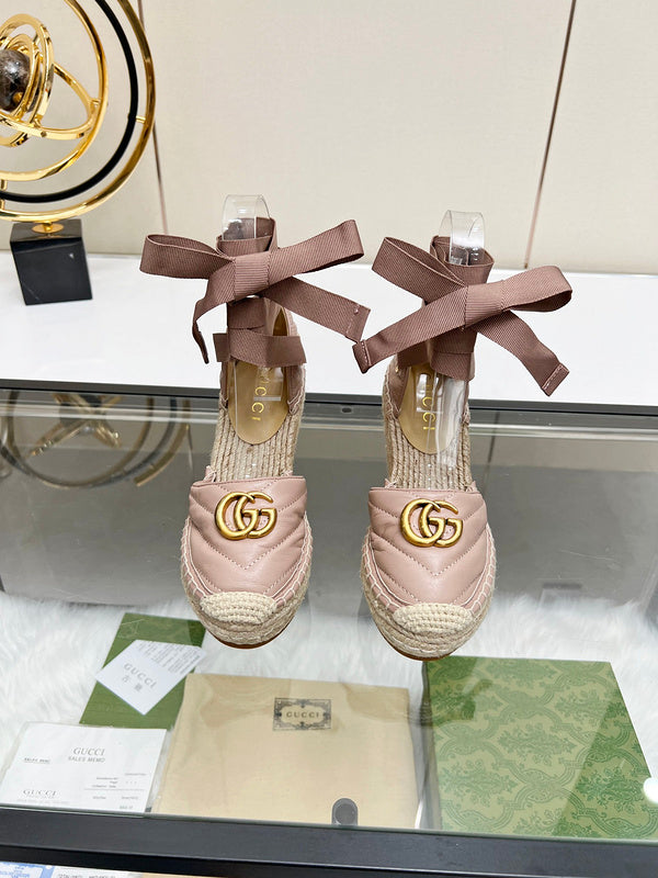 OGS38 Leather Women Heel shoes 35-42 With box