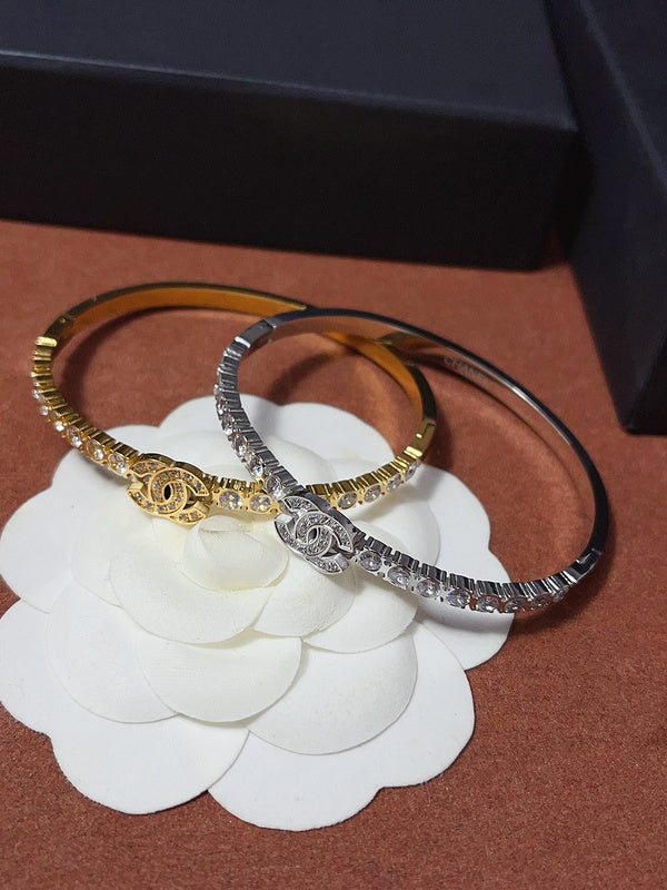 S456  Titanium steel diamond inlaid bracelet jewelry