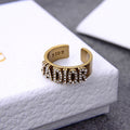DR25 Retro open design gold-plated women's ring  Jewelry