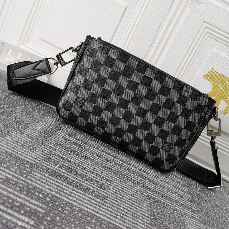 LLP85  Men Leather Bag 23.5 x 14.0 x 5.0CM high quality