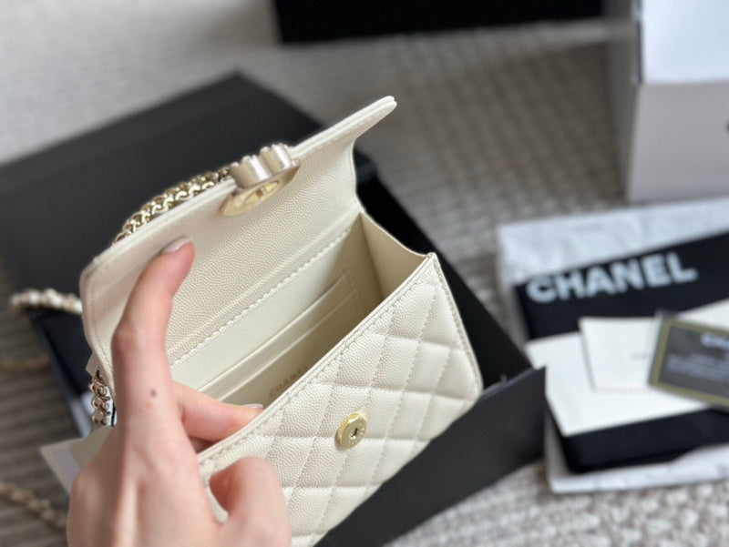XXCP5 Chanel Bag 15-12CM Quilted Leather Crossbody Bags With Box