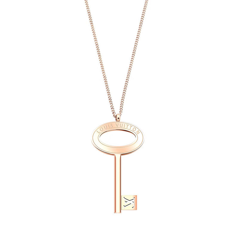 LVN014   Large Key Long Necklace Jewelry