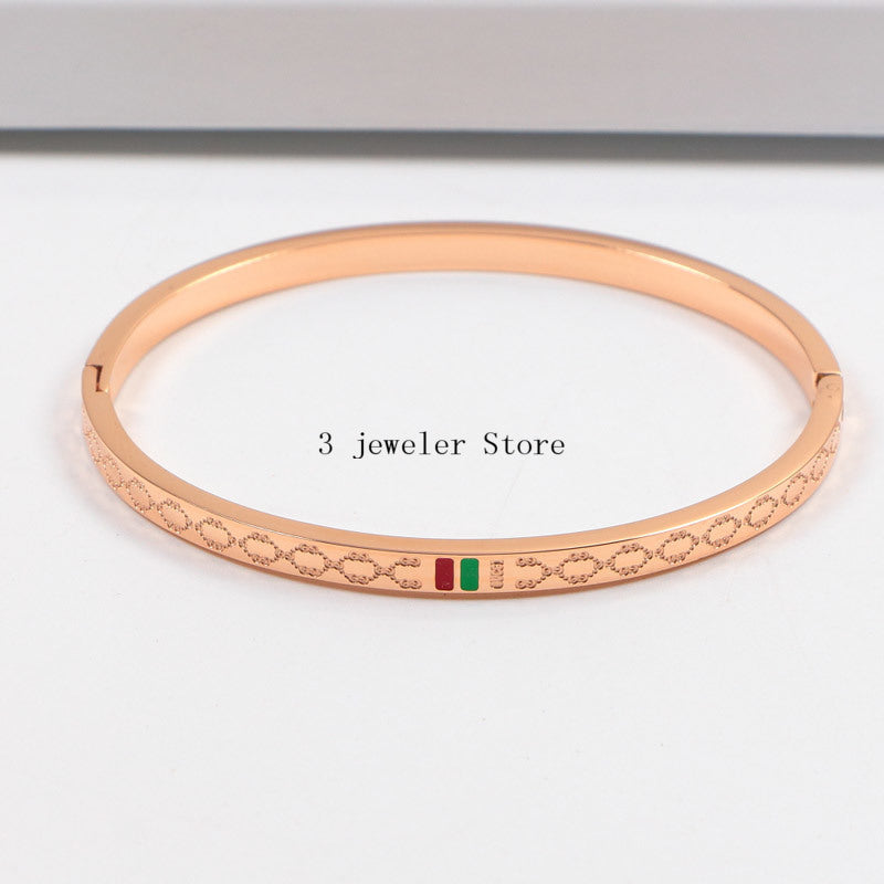 GB47   316L steel and crystal with 18K gold plated  Jewelry