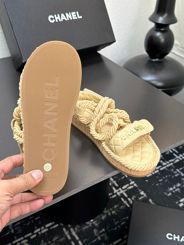 GCS2 Leather shoes Women35-41 Slipper with box