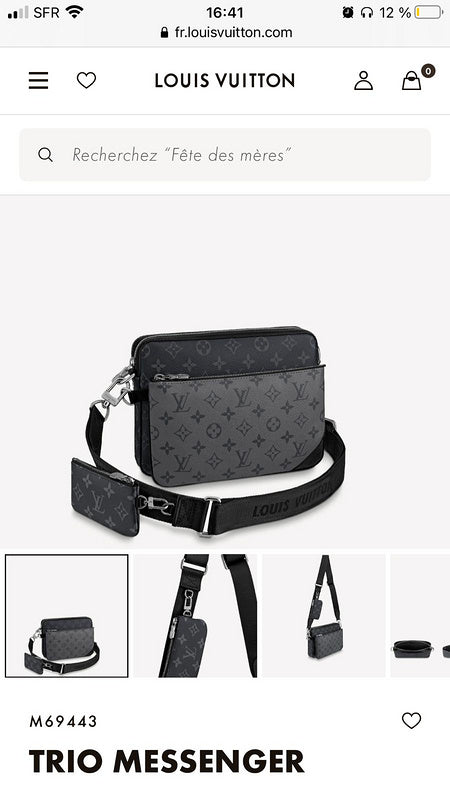 LLP200  Men Bag 25x18.5x7CM Leather High Quality Bags